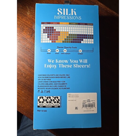 Silk Impressions 4 Pair Stockings High Waisted Sheer For All Day Cocoa  XXXL - Picture 2 of 2